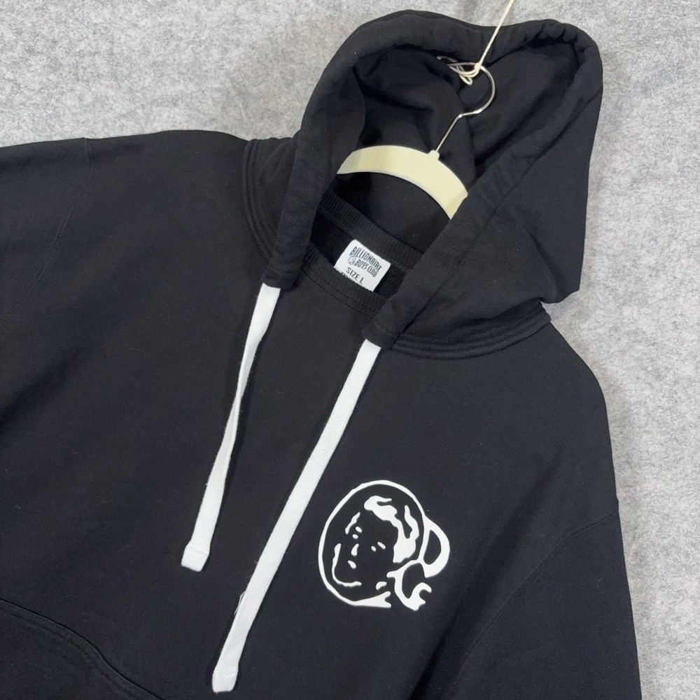 Billionaire Boys Club BBC Hoodie Mens Sz L Black Pullover Pocket